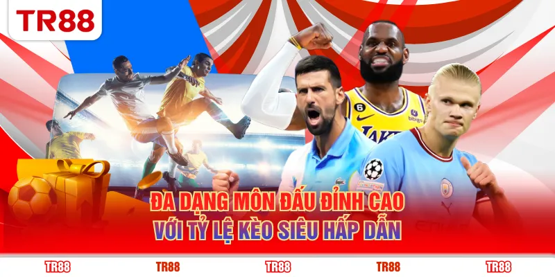 Đa dạng môn đấu đỉnh cao với tỷ lệ kèo siêu hấp dẫn